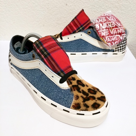 vans leopard and plaid